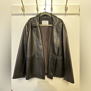 Girls faux leather blazer from Zara